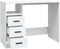 vidaXL - Bureau - met - lades - 102x50x76 - cm - bewerkt - hout - wit
