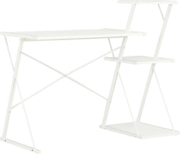 vidaXL - Bureau - met - schap - 116x50x93 - cm - wit