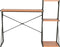 vidaXL - Bureau - met - schap - 116x50x93 - cm - zwart - en - bruin