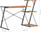 vidaXL - Bureau - met - schap - 116x50x93 - cm - zwart - en - bruin