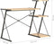vidaXL - Bureau - met - schap - 116x50x93 - cm - zwart - en - eikenkleurig