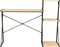 vidaXL - Bureau - met - schap - 116x50x93 - cm - zwart - en - eikenkleurig