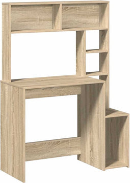 vidaXL - Bureau - met - schappen - 100x45x140 - bewerkt - hout - sonoma - eikenkleur