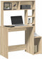 vidaXL - Bureau - met - schappen - 100x45x140 - bewerkt - hout - sonoma - eikenkleur