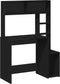 vidaXL - Bureau - met - schappen - 100x45x140 - cm - bewerkt - hout - zwart