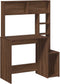 vidaXL - Bureau - met - schappen - 100x45x140 - cm - bewerkt - hout - bruineikenkleur