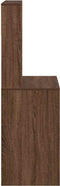 vidaXL - Bureau - met - schappen - 100x45x140 - cm - bewerkt - hout - bruineikenkleur