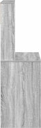 vidaXL - Bureau - met - schappen - 100x45x140 - cm - bewerkt - hout - grijs - sonoma