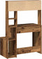vidaXL - Bureau - met - schappen - 100x45x140 - cm - bewerkt - hout - oud - houtkleurig