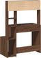 vidaXL - Bureau - met - schappen - 100x45x140 - cm - bewerkt - hout - bruineikenkleur