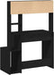 vidaXL - Bureau - met - schappen - 100x45x140 - cm - bewerkt - hout - zwart
