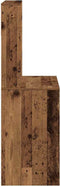 vidaXL - Bureau - met - schappen - 100x45x140 - cm - bewerkt - hout - oud - houtkleurig