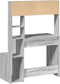vidaXL - Bureau - met - schappen - 100x45x140 - cm - bewerkt - hout - grijs - sonoma