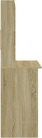 vidaXL - Bureau - met - schappen - 102x45x148 - bewerkt - hout - sonoma - eikenkleur