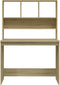 vidaXL - Bureau - met - schappen - 102x45x148 - bewerkt - hout - sonoma - eikenkleur