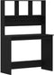vidaXL - Bureau - met - schappen - 102x45x148 - cm - bewerkt - hout - zwart - eikenkleur