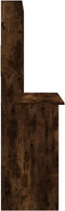 vidaXL - Bureau - met - schappen - 102x45x148 - cm - bewerkt - hout - gerookt - eiken