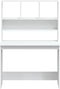 vidaXL - Bureau - met - schappen - 102x45x148 - cm - bewerkt - hout - wit