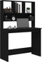 vidaXL - Bureau - met - schappen - 102x45x148 - cm - bewerkt - hout - zwart