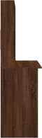 vidaXL - Bureau - met - schappen - 102x45x148 - cm - bewerkt - hout - bruineikenkleur