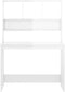 vidaXL - Bureau - met - schappen - 102x45x148 - cm - bewerkt - hout - hoogglans - wit