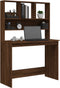 vidaXL - Bureau - met - schappen - 102x45x148 - cm - bewerkt - hout - bruineikenkleur
