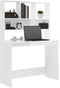 vidaXL - Bureau - met - schappen - 102x45x148 - cm - bewerkt - hout - hoogglans - wit