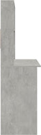 vidaXL - Bureau - met - schappen - 102x45x148 - cm - bewerkt - hout - betongrijs