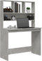 vidaXL - Bureau - met - schappen - 102x45x148 - cm - bewerkt - hout - betongrijs