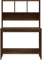 vidaXL - Bureau - met - schappen - 102x45x148 - cm - bewerkt - hout - bruineikenkleur