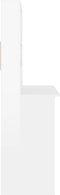 vidaXL - Bureau - met - schappen - 102x45x148 - cm - bewerkt - hout - hoogglans - wit