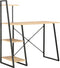 vidaXL - Bureau - met - schappen - 102x50x117 - cm - zwart - en - eikenkleurig