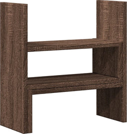 vidaXL - Bureau - organiser - 40x17x41 - cm - bewerkt - hout - bruin - eikenkleurig