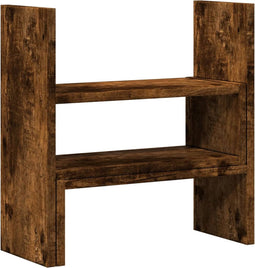 vidaXL - Bureau - organiser - 40x17x41 - cm - bewerkt - hout - gerookt - eikenkleur