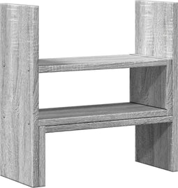 vidaXL - Bureau - organiser - 40x17x41 - cm - bewerkt - hout - grijs - sonoma - eiken