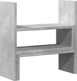 vidaXL - Bureau - organiser - 40x17x41 - cm - bewerkt - hout - betongrijs