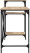 vidaXL - Bureau - schappen - 135x50x90 - bewerkt - hout - en - ijzer - sonoma - eiken