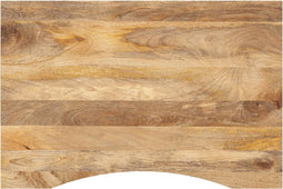 vidaXL - Bureaublad - met - ronding - 100x60x2,5 - cm - massief - ruw - mangohout