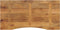 vidaXL - Bureaublad - met - ronding - 110x50x2,5 - cm - massief - ruw - mangohout