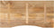 vidaXL - Bureaublad - met - ronding - 110x50x2,5 - cm - massief - ruw - mangohout