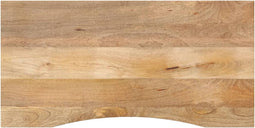 vidaXL - Bureaublad - met - ronding - 120x50x2,5 - cm - massief - ruw - mangohout