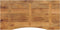 vidaXL - Bureaublad - met - ronding - 120x50x2,5 - cm - massief - ruw - mangohout