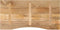 vidaXL - Bureaublad - met - ronding - 120x50x2,5 - cm - massief - ruw - mangohout