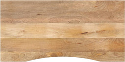 vidaXL - Bureaublad - met - ronding - 140x50x2,5 - cm - massief - ruw - mangohout