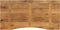 vidaXL - Bureaublad - met - ronding - 140x50x2,5 - cm - massief - ruw - mangohout