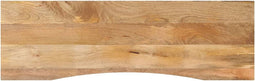 vidaXL - Bureaublad - met - ronding - 160x50x2,5 - cm - massief - ruw - mangohout