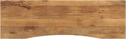 vidaXL - Bureaublad - met - ronding - 160x50x2,5 - cm - massief - ruw - mangohout