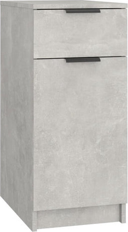 vidaXL - Bureaukast - 33,5x50x75 - cm - bewerkt - hout - betongrijs