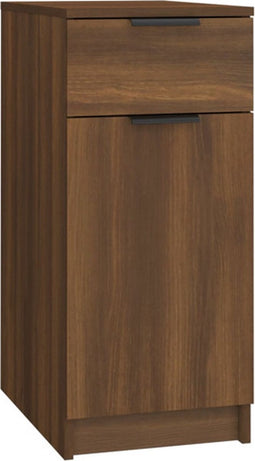 vidaXL - Bureaukast - 33,5x50x75 - cm - bewerkt - hout - bruin - eikenkleur