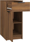 vidaXL - Bureaukast - 33,5x50x75 - cm - bewerkt - hout - bruin - eikenkleur
